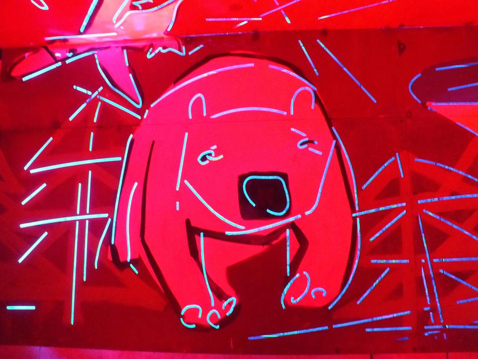Neon Graffiti of The Bear