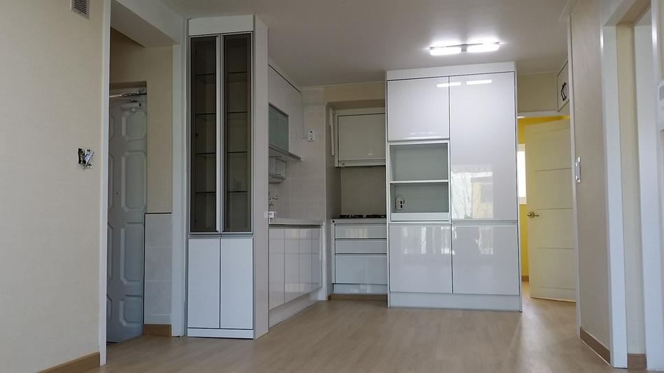 interior of a modern white kitchen