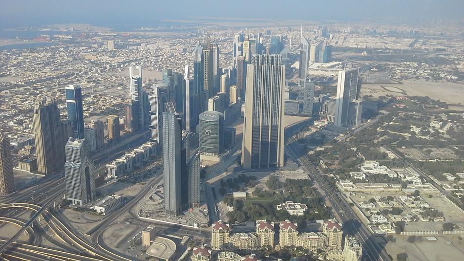 tall gray houses in dubai
