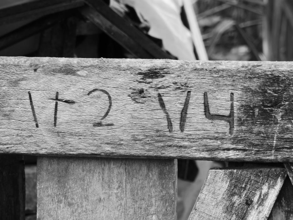 Numbers Wood Old