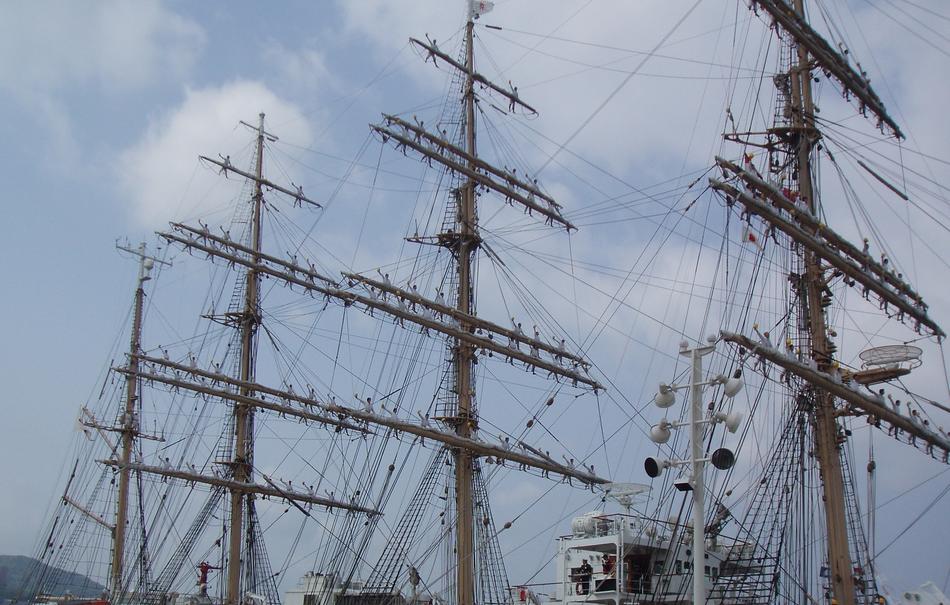 Sailors Rigging Sailing Ship