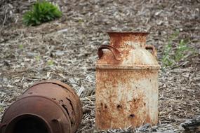 Milk Can Rust Old
