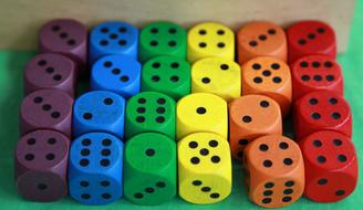 Cube Wood Colorful