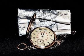 Pocket Watch Clock Newspaper Daily