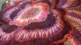 Embroidery Rosa Wires pink red