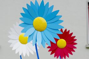 colorful daisies as decor