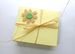 chamomile on a gift box
