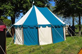 Tent Ritterzelt Blue White