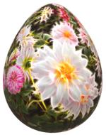 egg decorated with flowers