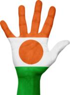 niger flag hand national fingers