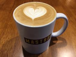 coffee cup with heart design