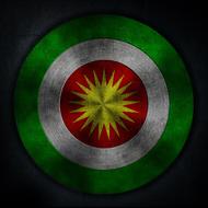 flag kurdistan kurd medal