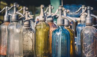 Old Bottles Glass