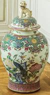 Vase Peacock Lion Chinese