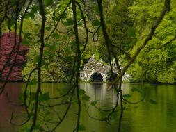 Stourhead Park Lake Wiltshire