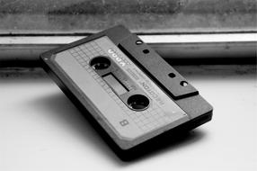 Cassette Tape Audio Black And