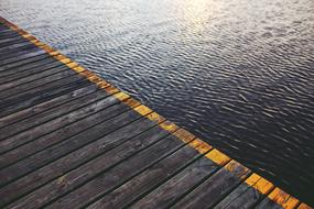 Wooden Bridge Boards Water