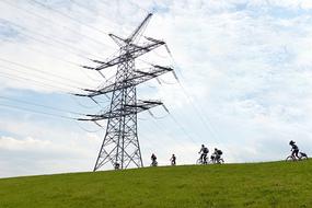 Strommast On The Dike Bicycle