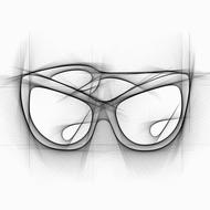 glasses drawing pencil
