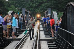 Railroad Bridge Train River