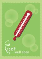 green thermometer sick
