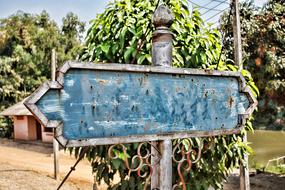 Shield Rusty Sign