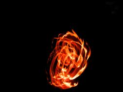 Fire Light At Night Long Shutter