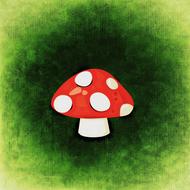 fly agaric luck greeting card funny