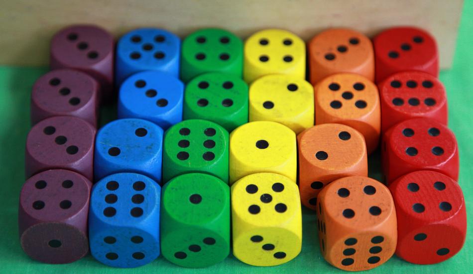Cube Wood Colorful