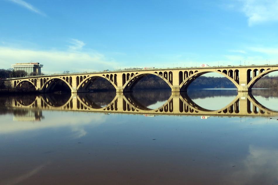 Key Bridge Potomac Reflection