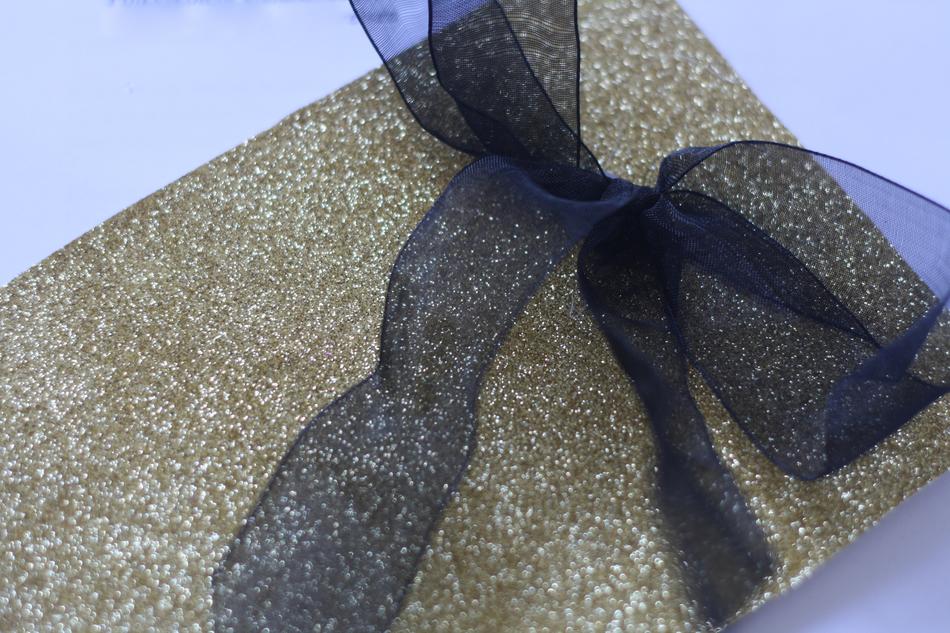wrapped gift decorated with a bow