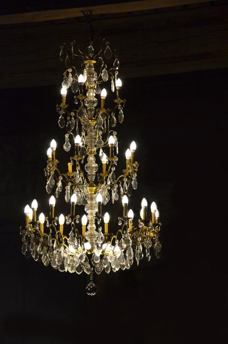 Beautiful pendant chandelier in lights