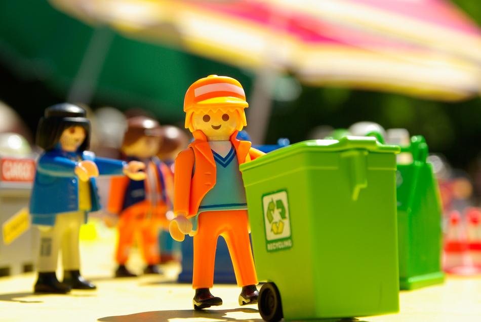 Playmobil Toy Garbage Collector
