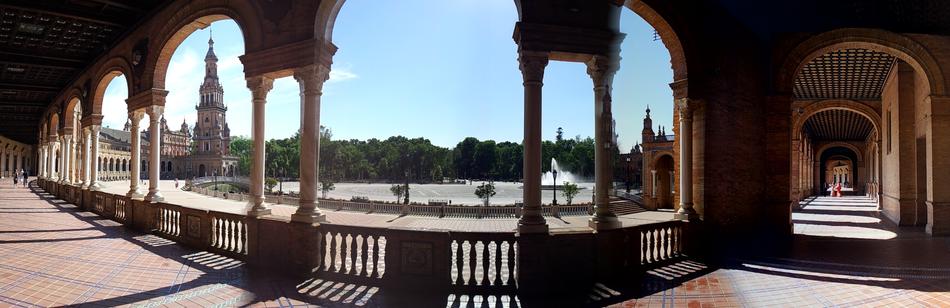 Seville European palace panorama view