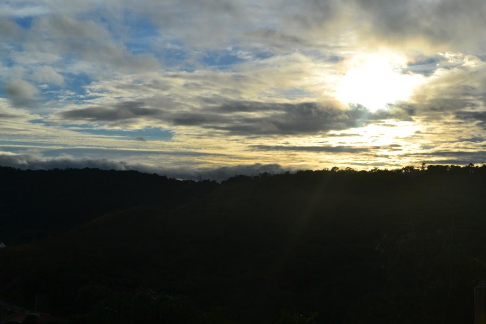 morning sunrise in the clouds
