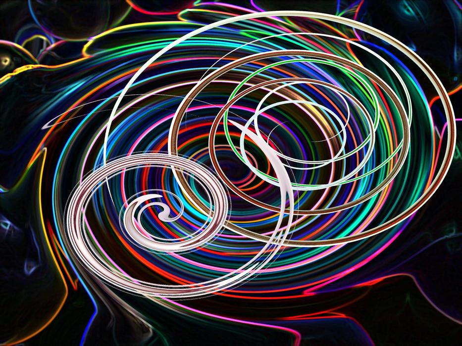 rainbow patterns with bright lines