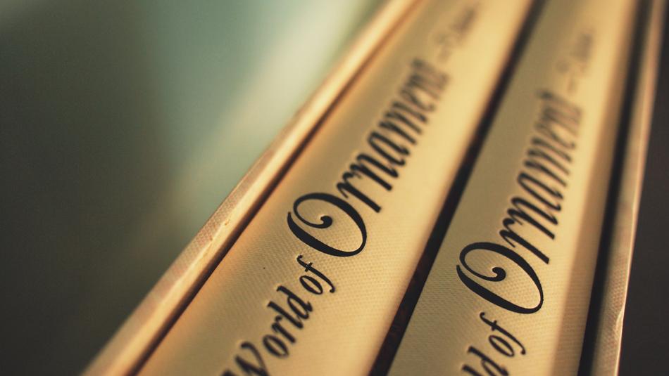 Ornament on the side of the book