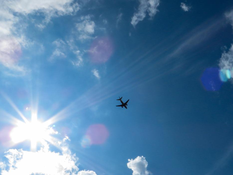 Blue Sky Sun light rays