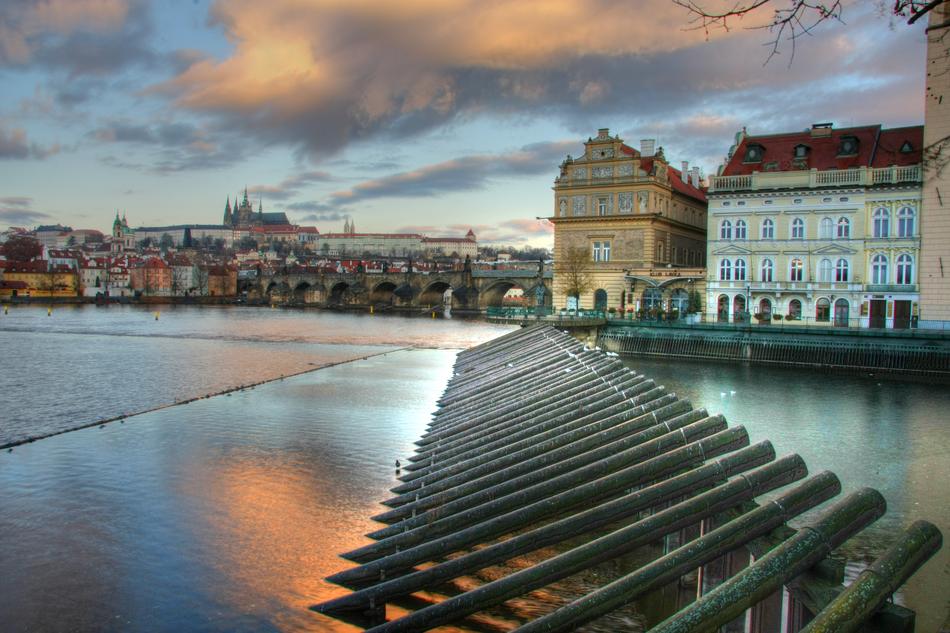 Prague Bridge River