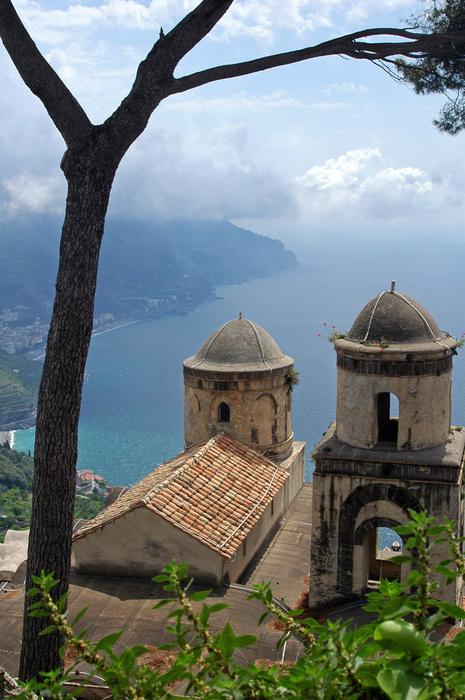 old castle with towers by the sea
