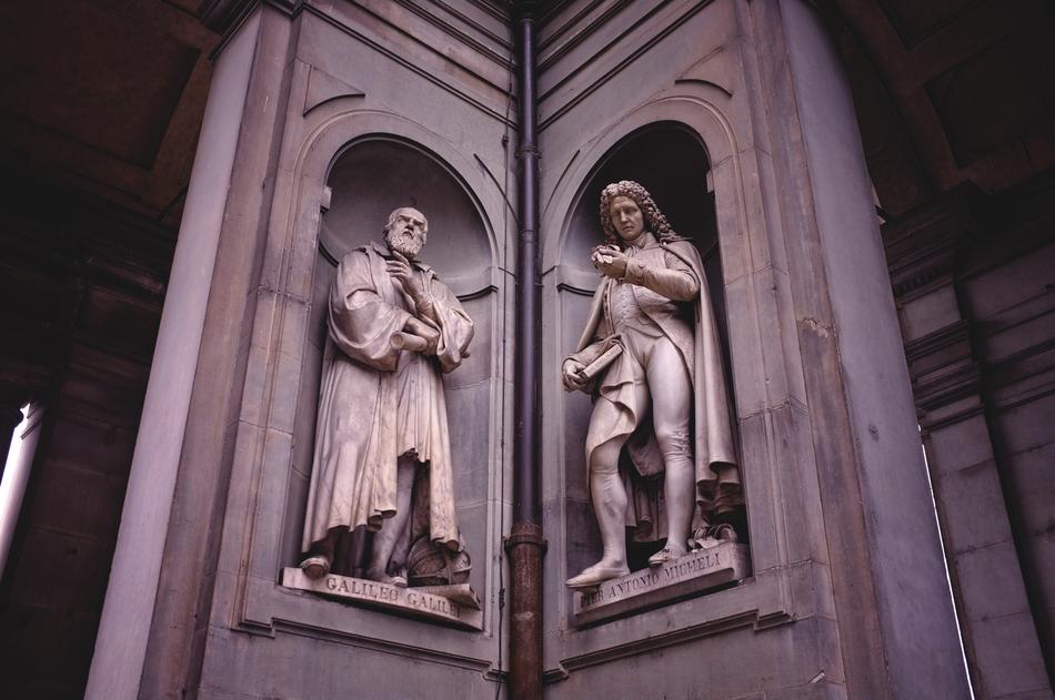 sculptures in a temple in Florence, Italy
