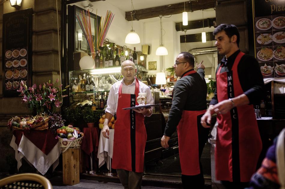 Outdoor Café Waiters Milan