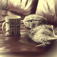 cup on the couch