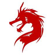 the chinese dragon red dragon logo