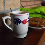 sweet cake and a cup