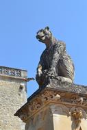 Stone Statue Monster Chateau Des