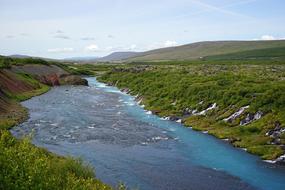 Barnafoss River Waterfall