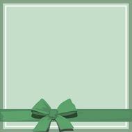 greeting card gift loop green