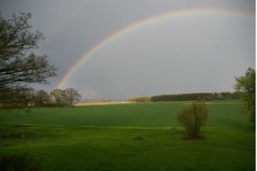 Rainbow weather landscape