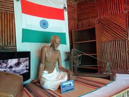 Gandhi Statue Spinning Wheel